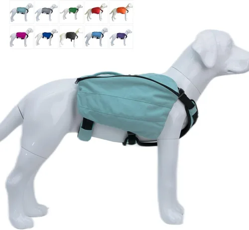 Vista 12 de Mochila multifuncional para perros para senderismo, mochila multifuncional para el día del perro, bolsa de viaje con cremallera, mochila