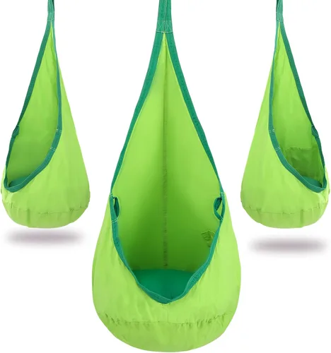 Vista 13 de YAERSI Silla de hamaca infantil de algodón con cojín inflable de PVC