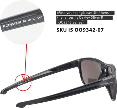 Vista 6 de Walleva - Lentes de repuesto para gafas de sol Oakley Sliver R, múltiples opciones disponibles