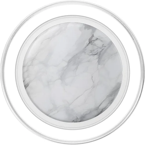 Vista 2 de Patrón de ilustración de piedra gris blanco intercambiable PopSockets MagSafe PopGrip para iPhone