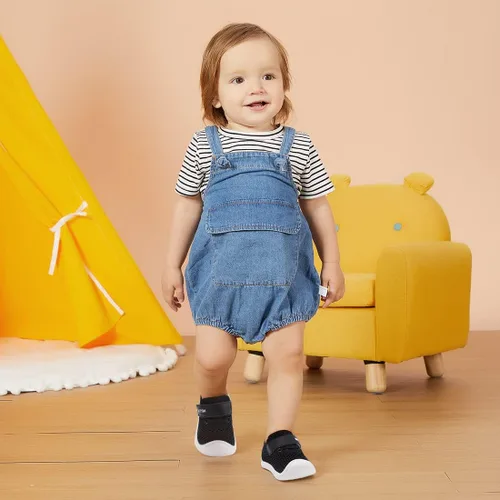 Vista 3 de BMCiTYBM Zapatos para caminar de malla transpirable para bebés, niños y niñas, ligeros, antideslizantes, para primeros pasos, 6, 9, 12, 18, 24 meses
