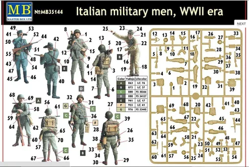 Vista 3 de Master Box MB35144 - Kit de modelo para hombre militar italiano, era de la Segunda Guerra Mundial