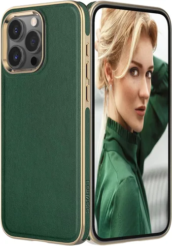 Vista 16 de LOHASIC Funda para iPhone 12 y iPhone 12 Pro - Fundas para teléfono i Phone 12 con borde cromado delgado, fundas de cuero de diseño suave, funda