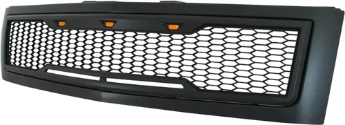Vista 6 de EAG Parrilla LED superior de ABS de repuesto con luces LED ámbar, color negro mate para Silverado 1500 07-13