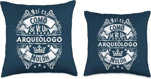 Vista 3 de Un Arqueólogo Molon Divertido Humor Para Hombre Arqueologo Throw Pillow