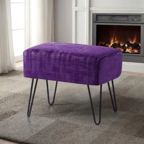 Vista 15 de Home Soft Things Otomana rectangular de terciopelo mullido de color verde ágata de 19 pulgadas para sala de estar, banco de entrada de espacio