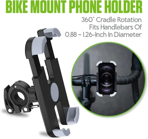 Vista 2 de Cellet Soporte universal para teléfono para motocicleta, bicicleta, compatible con iPhone de Apple, Samsung Galaxy, Google Pixels, Motorola