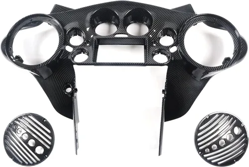 Vista 20 de Carenado interior ABS w Quad 6.5" vainas de altavoz para 94-13 Harley Touring Road Glide FLTRX 1994-2013 Carenado delantero interior 1994-2013