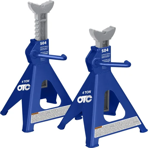 Vista 5 de OTC S03 - Soportes de gato de 3 toneladas - Par 17-11/16" Max. Height; 12" Min. Height; 8-1/4" x 7-1/2" Base; 11 Tooth Ratcheting Adjustment; 1" x