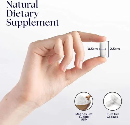 Vista 6 de Dr Clark Store Sulfato de magnesio USP (sal de Epsom) 1030 mg, 100 cápsulas de gelatina para apoyo digestivo diario, alivio ocasional