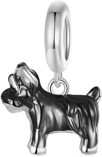 Vista 25 de GNOCE Dije de cuentas de perro para mujer, collar de plata para ella, regalo de joyería Perro Collie de 2 órdenes