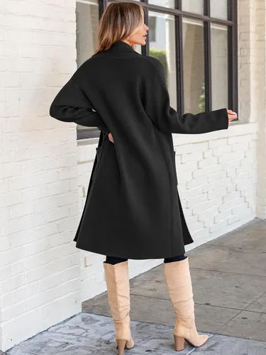 Vista 5 de ANRABESS - Cárdigan largo para mujer, suéter de tamaño extragrande con parte frontal abierta, abrigo de punto 2024, prendas de moda de otoño