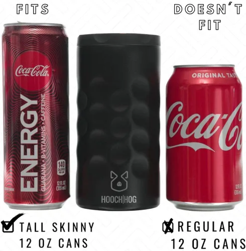 Vista 8 de Hooch Hog - Porta-latas aislante de acero inoxidable para latas delgadas de 12 oz. Para latas delgadas: 3 porta-latas aislantes para Michelob Ultra