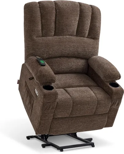 Vista 24 de MCombo Silla Reclinable Elevadora Eléctrica de Gran Tamaño para Ancianos, Silla Elevadora con Calor y Masaje, Reclinable Elevadora para Grandes