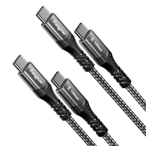 Vista 9 de Fasgear Cable USB C a USB C de 1.6 pies, tipo C USB 3.1 Gen 2 10Gbps 4K @60Hz Salida 5A 100W Entrega de energía de carga rápida (PD), para estación