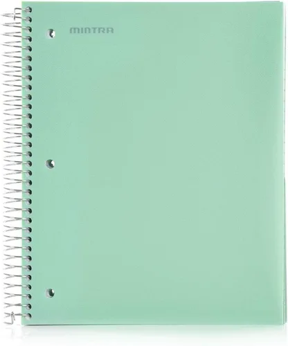 Vista 23 de Mintra Office Cuadernos de Espiral Duraderos, 5 Materias (Hielo Ártico, Rayado Universitario 1pk)