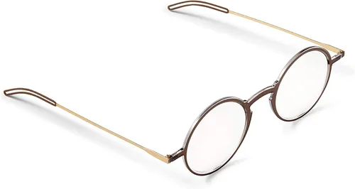 Vista 7 de ThinOptics Frontpage Manhattan - Gafas de lectura y funda de aluminio Milano, Marrón Estuche regular/marrón redondo
