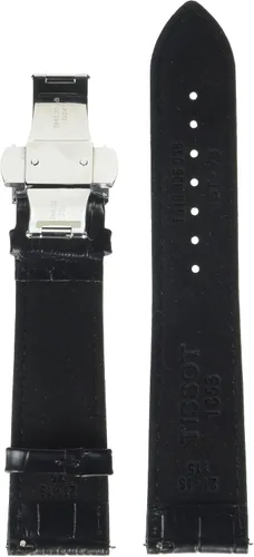 Vista 2 de Correa de reloj Tissot de piel negra, 21 (Modelo T852035976)
