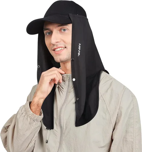 Vista 10 de Protección solar UV ajustable para el cuello, máscara multifuncional de protección solar 2 en 1, complemento de solapa para el cuello para gorras