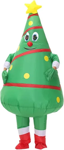 Vista 8 de Disfraz inflable de Navidad para árbol de Navidad, disfraz de Navidad para adultos NavidadHalloween