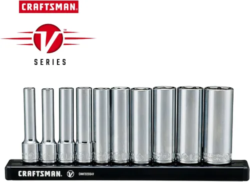 Vista 2 de CRAFTSMAN V-SERIES Juego de llaves SAE, profundo, transmisión de 1/4 pulgada, 10 piezas (CMMT17315V)