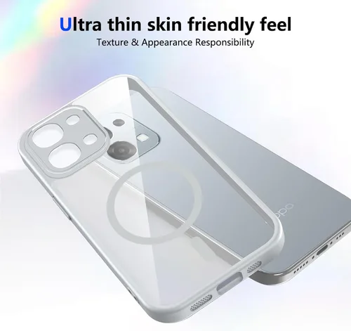 Vista 563 de Funda magnética transparente compatible con Xiaomi 17T, color negro 2 en 1 PC + TPU cubierta de teléfono a prueba de golpes, carcasa protectora