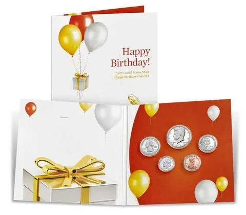 Vista 2 de 2019 S Happy Birthday Proof Set 2019 Happy Birthday Coin Set 5 Deep Cameo Proofs US Mint Proof