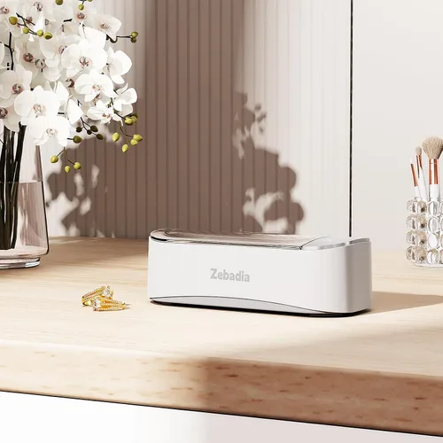 Vista 3 de Máquina Limpiadora Ultrasónica de Joyería: Máquina Limpiadora Sónica de Joyería de Plata de 400ml para Joyería, Anteojos, Plata, Anillos, Cepillo