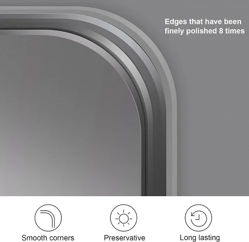 Vista 3 de DRSM Wall Mounted Mirror Oval Mirror Lighting LED Technology Backlit Bathroom Mirror Light Makeup Mirror Hallway Bathroom Mirror
