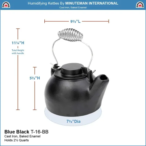 Vista 2 de Hervidor de leña humidificador de hierro fundido de 2.5 cuartos