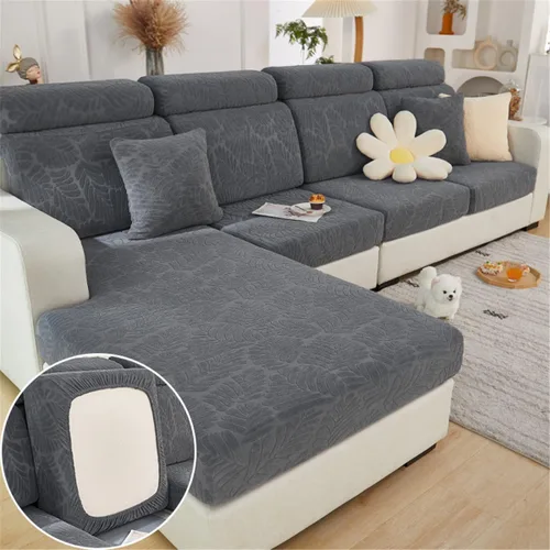 Vista 11 de SZJIAHTM Fundas de cojín universales elásticas para sofá, resistentes al desgaste, antideslizantes, para dormitorio, en forma de L, fundas