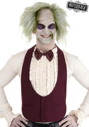 Vista 2 de Fun Costumes Beetlejuice - Chaleco de traje de boda para hombre