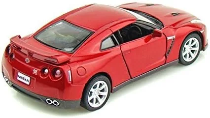 Vista 2 de KiNSMART 2009 Nissan GT-R R35 Rojo 5 "1:36 Escala Die Cast Metal Modelo Coche de Juguete w/Pullback Action