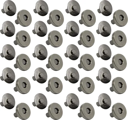 Vista 10 de MYUBWTF Juego de 20 broches magnéticos con cierre de botón, cierre magnético de 3/4 pulgadas, kit de repuesto de botón magnético para costura Latón