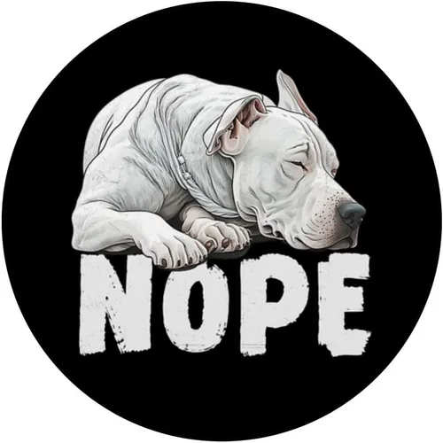 Vista 3 de Dogo Argentino Nope - Perro perezoso para mascotas, diseño de perro perezoso