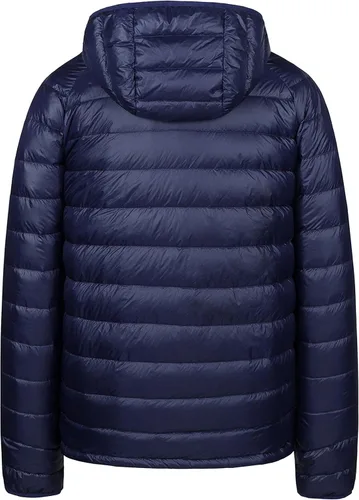 Vista 2 de wantdo Chaqueta de plumón plegable para hombre, chaqueta acolchada ligera con capucha para invierno