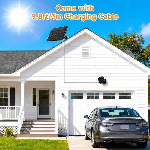 Vista 7 de Panel solar para Blink Outdoor 2K+/4 (4ª generación)/exterior (3ª generación) XT3 y XT2/XT, cargador solar de 6 W para Blink con montaje ajustable
