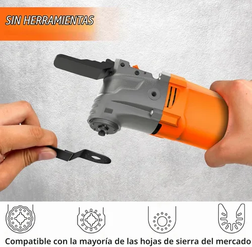Vista 5 de ENERTWIST Herramienta oscilante, kit multiherramienta oscilante de 4.2 amperios con ángulo de oscilación de 5°, 6 velocidades variables, 31