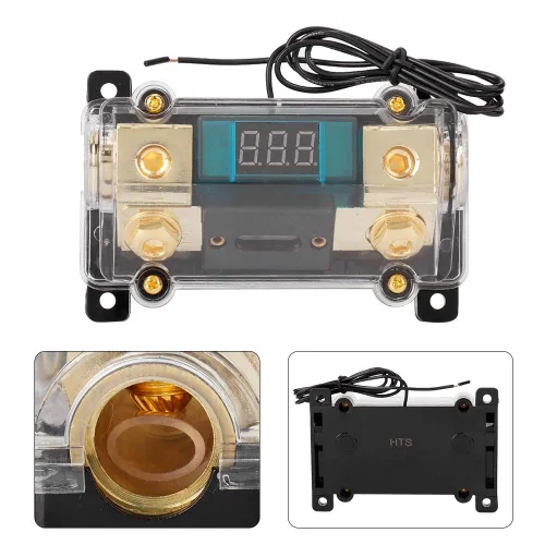 Vista 2 de Soporte de corriente, pantalla digital para coche, soporte de potencia de audio estéreo de distribución de bloque de caja (150 A)