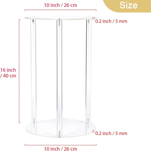 Vista 2 de YourGift Soporte para plantas de interior y exterior, soporte acrílico para plantas de interior, estante resistente para macetas, estante
