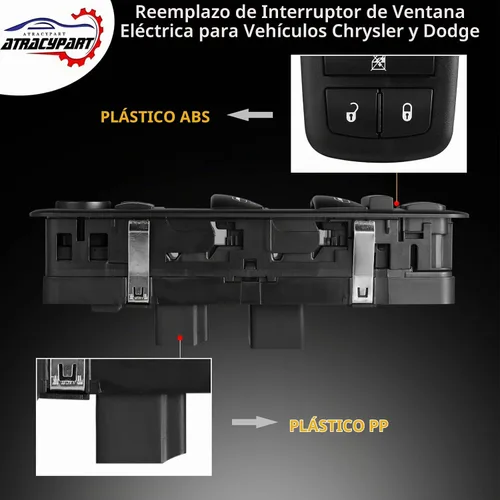 Vista 7 de Interruptor de ventana principal 68110866AA, apto para Ram 1500/2500/3500