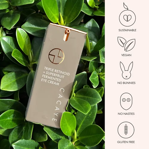 Vista 5 de CACAYE Triple Retinoide Crema de ojos para antienvejecimiento 0.5 fl oz – Crema natural alternativa al retinol debajo de los ojos para arrugas