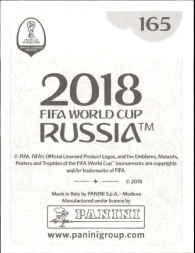 Vista 2 de Pegatinas de la Copa del Mundo Panini 2018 Rusia #165 Faycal Fajr Marruecos - Calcomanías oficiales del álbum en estado crudo (NM o mejor)