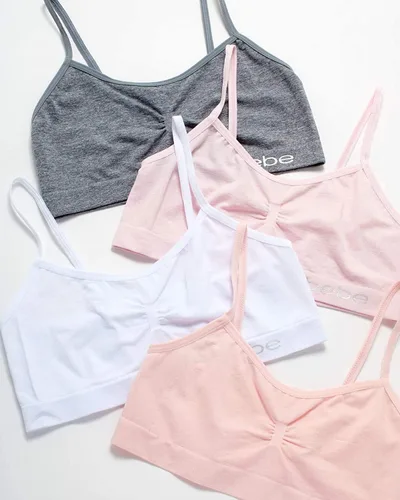 Vista 3 de bebe Conjunto de ropa interior para niña, brasier de entrenamiento sin costuras y bragas a juego (8 piezas)