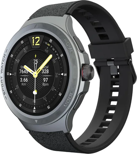 Vista 8 de Reloj inteligente militar con monitor de frecuencia cardíaca, brújula, linterna, GPS, reloj inteligente de 1.43 pulgadas con más de 170 modos