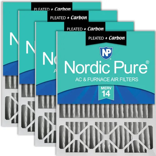 Vista 18 de Nordic Pure 20 x 25 x 5 (tamaño real: 19 3/4 x 24 3/4 x 4 3/8) Lennox X6673 X6675 Filtro Merv 8 de repuesto para reducción de olores 2