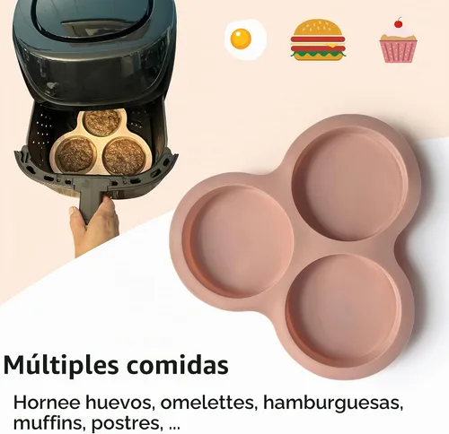 Vista 4 de ARIALASQUALITY Juego de accesorios para freidora de aire con divisor de 8 piezas, forros antiadherentes reutilizables, juego de cocina