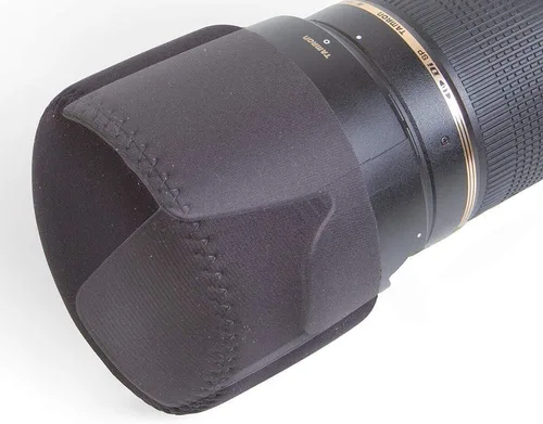 Vista 4 de OP/Tech USA Sombrero de capucha – Tapa universal para lente DSLR y cámaras digitales Capucha de lente de cámara de neopreno, tapa suave para lente