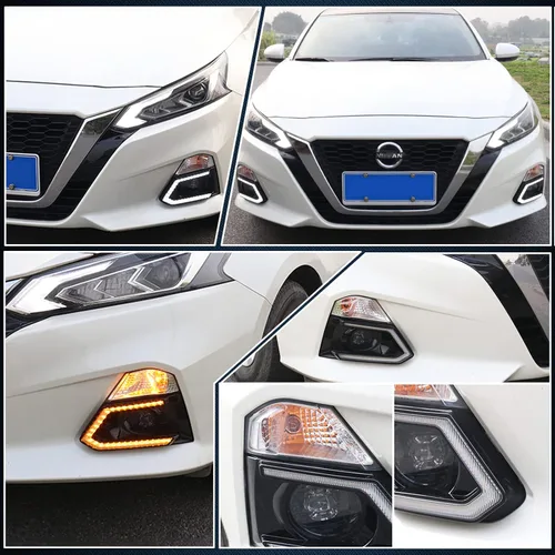 Vista 6 de Luz antiniebla delantera LED Switchback blanca/ámbar con luz diurna, función de intermitente LED para Nissan Altima 2019-2022 S SR SV SL Platinum