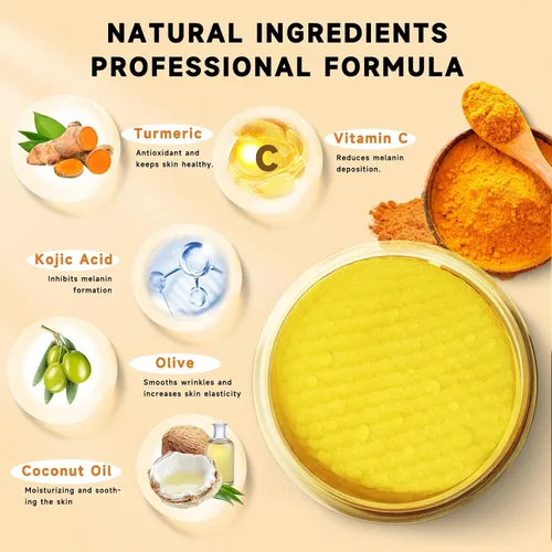 Vista 8 de Pumkot Almohadillas de Limpieza de Cúrcuma y Ácido Kójico, Almohadillas de Exfoliación Facial de Cúrcuma Enriquecidas con Ácido Kójico, 60 Piezas